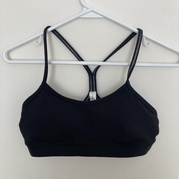 Lululemon Black Flow Y Bra Size 4 - Picture 1 of 4